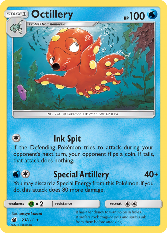 Octillery 23/111 Sun & Moon Crimson Invasion