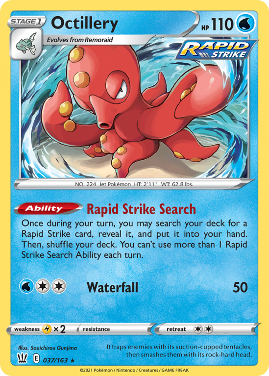 Octillery 37/163 Sword & Shield Battle Styles