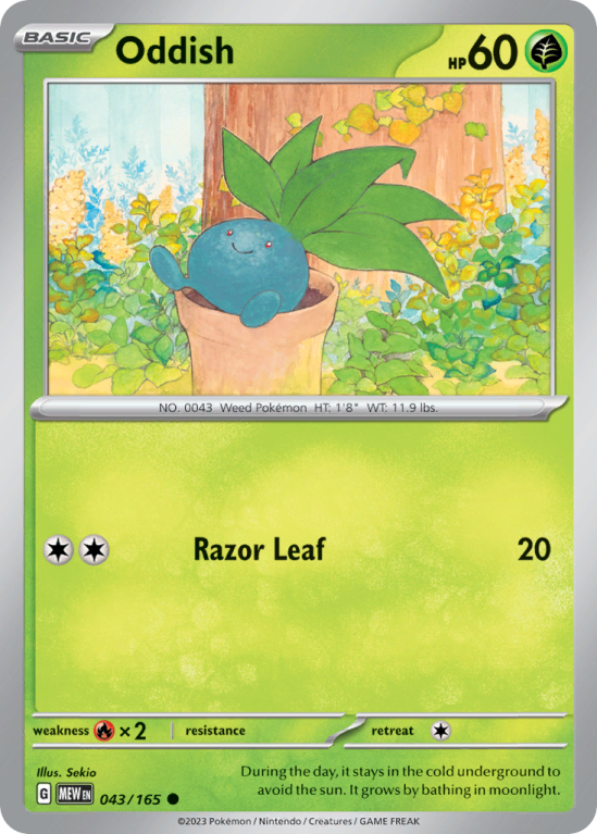 Oddish 43/165 Scarlet & Violet 151