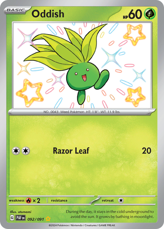 Oddish 92/91 Scarlet & Violet Paldean Fates