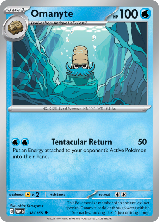 Omanyte 138/165 Scarlet & Violet 151