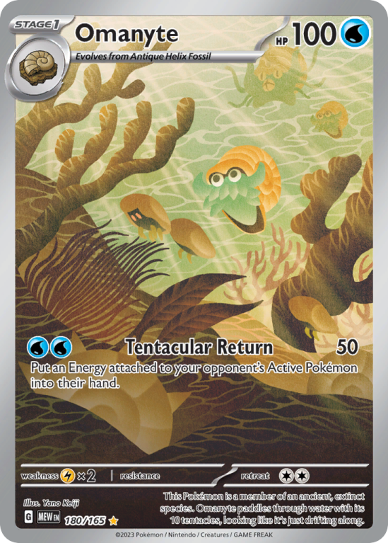 Omanyte 180/165 Scarlet & Violet 151