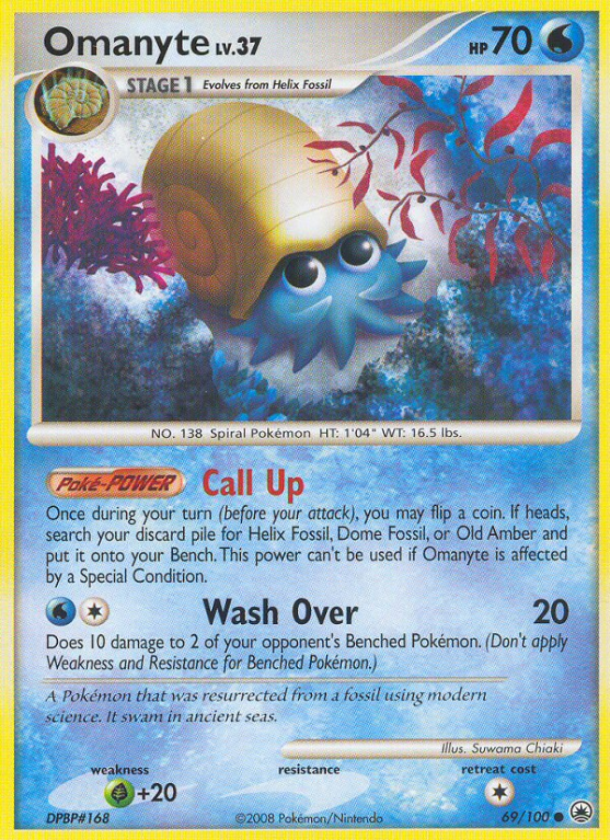Omanyte 69/100 Diamond & Pearl Majestic Dawn