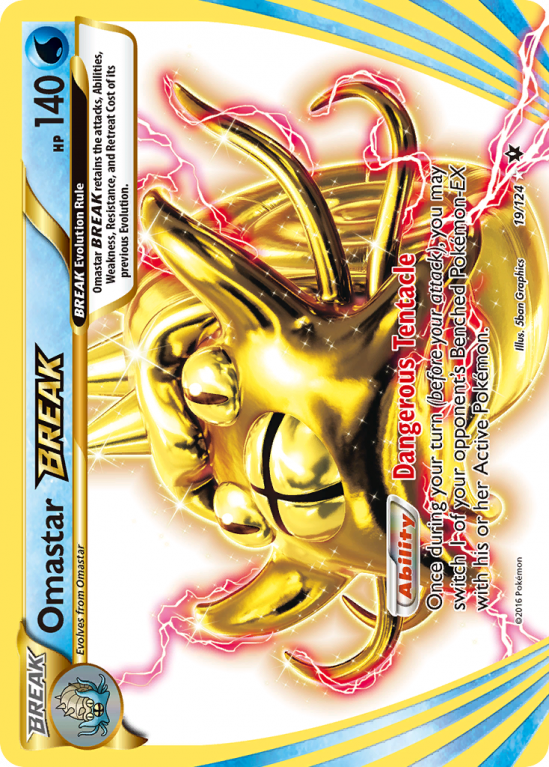Omastar BREAK 19/124 XY Fates Collide
