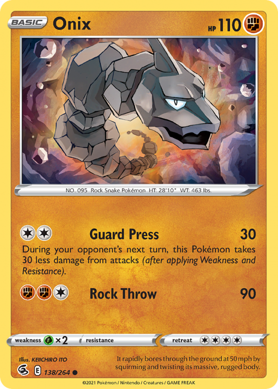 Onix 138/264 Sword & Shield Fusion Strike