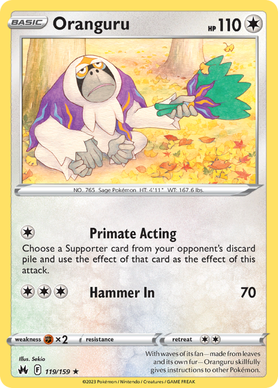 Oranguru 119/159 Sword & Shield Crown Zenith