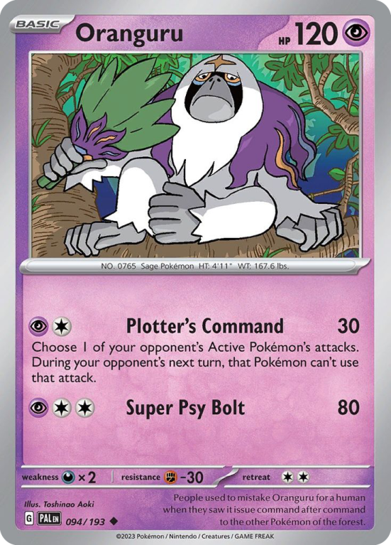 Oranguru 94/193 Scarlet & Violet Paldea Evolved