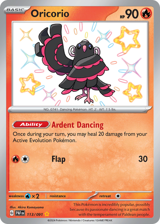 Oricorio 113/91 Scarlet & Violet Paldean Fates
