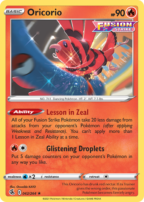 Oricorio 42/264 Sword & Shield Fusion Strike