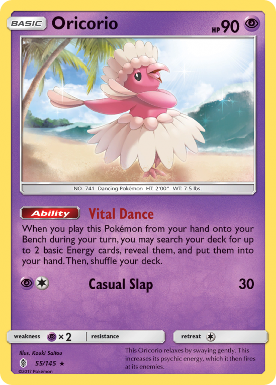 Oricorio 55/145 Sun & Moon Guardians Rising