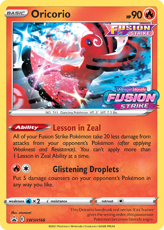 Oricorio SWSH168/103 Sword & Shield SWSH Black Star Promos
