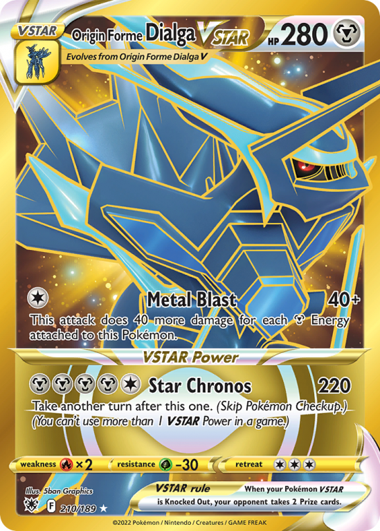 Origin Forme Dialga VSTAR 210/189 Sword & Shield Astral Radiance