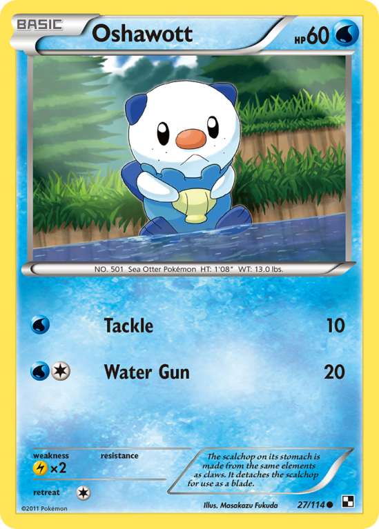 Oshawott 27/114 Black & White Black & White
