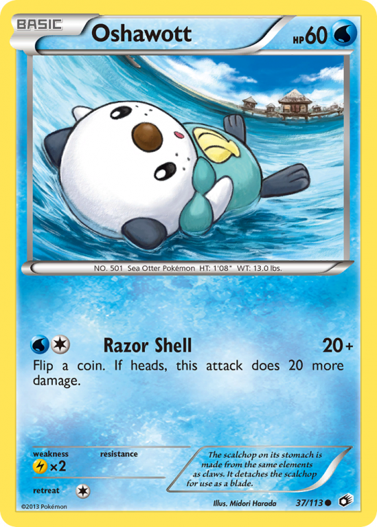 Oshawott 37/113 Black & White Legendary Treasures