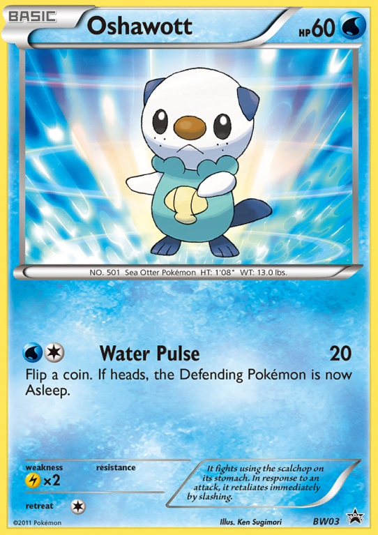 Oshawott BW03/101 Black & White BW Black Star Promos