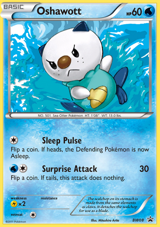 Oshawott BW08/101 Black & White BW Black Star Promos