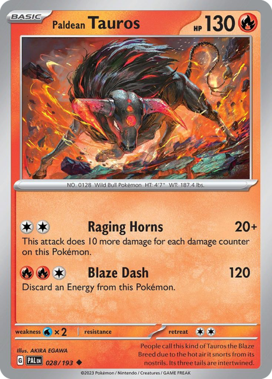 Paldean Tauros 28/193 Scarlet & Violet Paldea Evolved