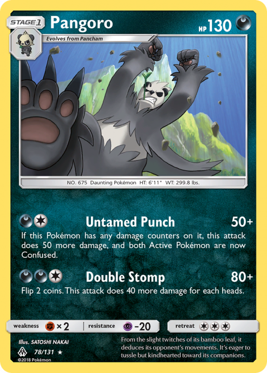 Pangoro 78/131 Sun & Moon Forbidden Light