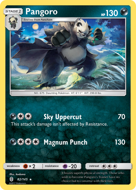 Pangoro 82/145 Sun & Moon Guardians Rising