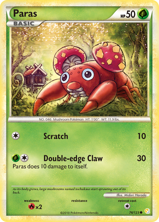Paras 76/123 HeartGold & SoulSilver HeartGold & SoulSilver