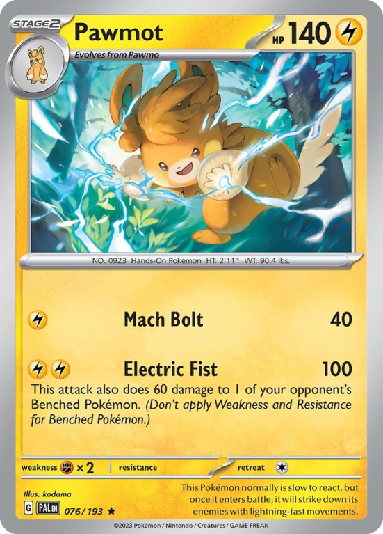 Pawmot 76/193 Scarlet & Violet Paldea Evolved