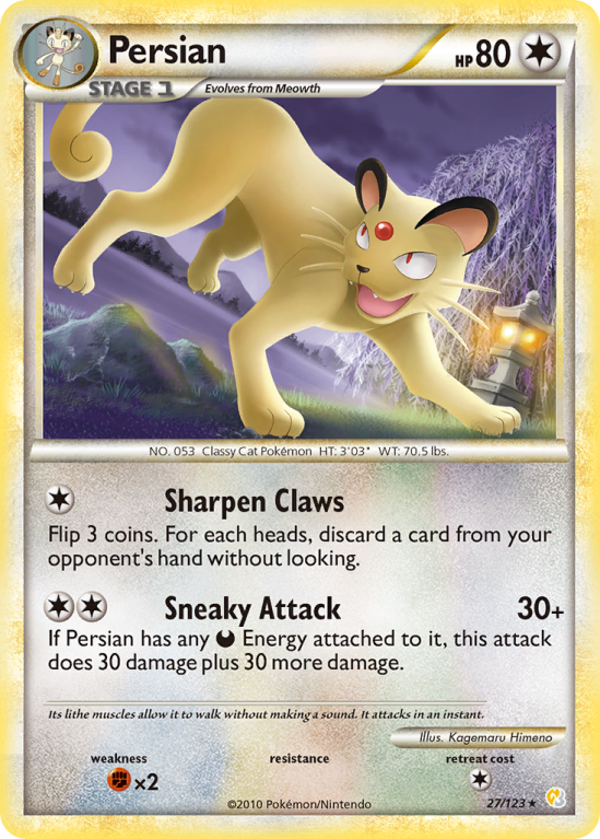 Persian 27/123 HeartGold & SoulSilver HeartGold & SoulSilver