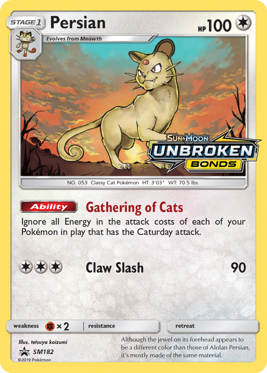 Persian SM182/156 Sun & Moon SM Black Star Promos