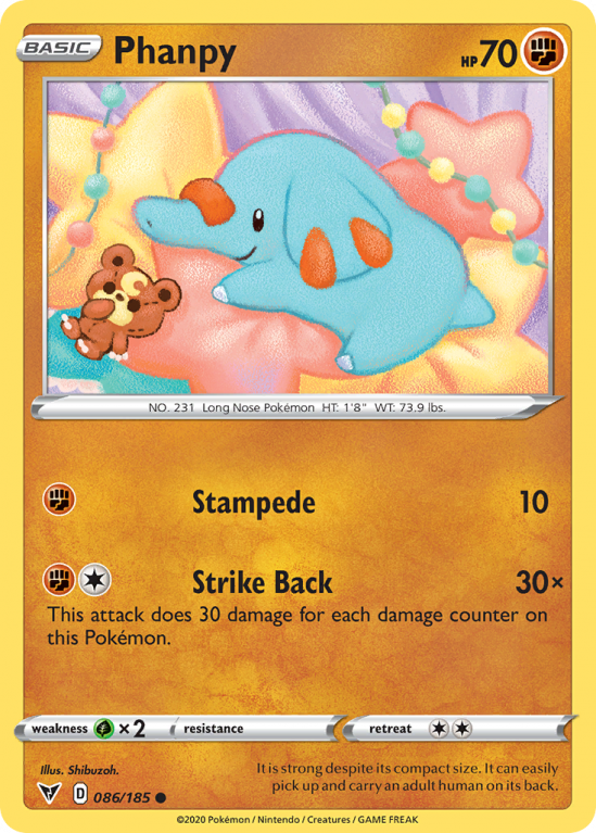 Phanpy 86/185 Sword & Shield Vivid Voltage