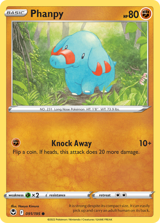 Phanpy 91/195 Sword & Shield Silver Tempest