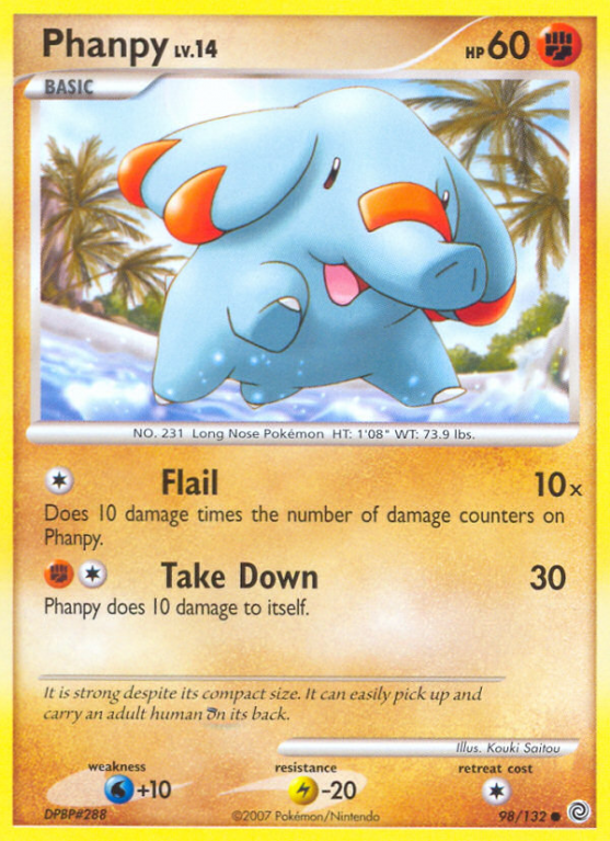 Phanpy 98/132 Diamond & Pearl Secret Wonders