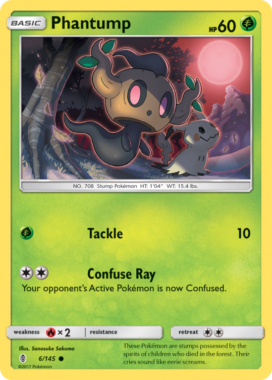 Phantump 6/145 Sun & Moon Guardians Rising