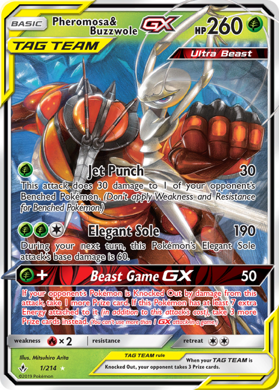 Pheromosa & Buzzwole-GX 1/214 Sun & Moon Unbroken Bonds