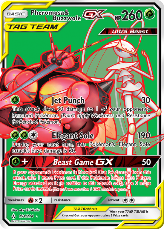 Pheromosa & Buzzwole-GX 191/214 Sun & Moon Unbroken Bonds