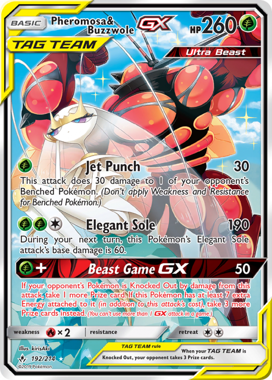 Pheromosa & Buzzwole-GX 192/214 Sun & Moon Unbroken Bonds