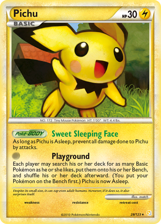Pichu 28/123 HeartGold & SoulSilver HeartGold & SoulSilver