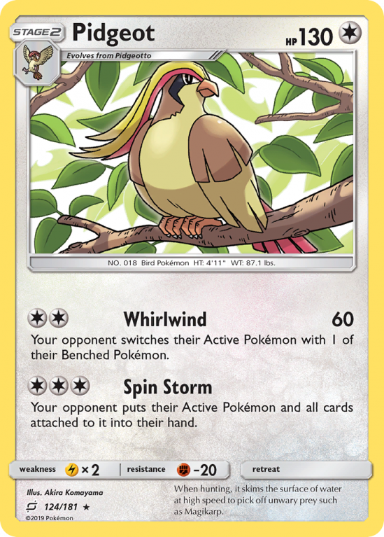 Pidgeot 124/181 Sun & Moon Team Up