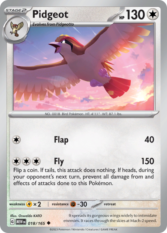 Pidgeot 18/165 Scarlet & Violet 151
