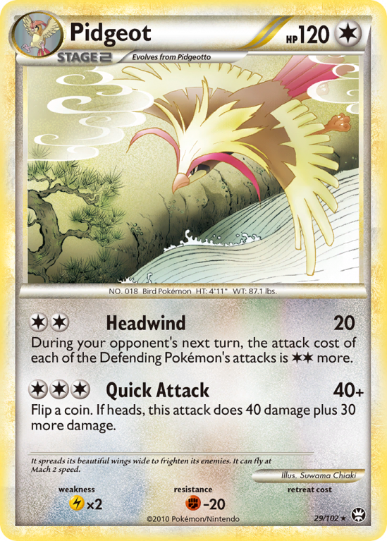 Pidgeot 29/102 HeartGold & SoulSilver HS—Triumphant