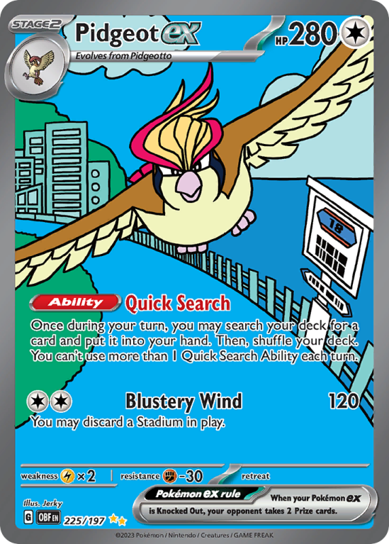 Pidgeot ex 225/197 Scarlet & Violet Obsidian Flames