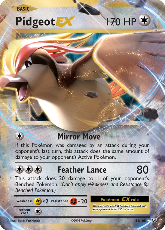 Pidgeot-EX 64/108 XY Evolutions