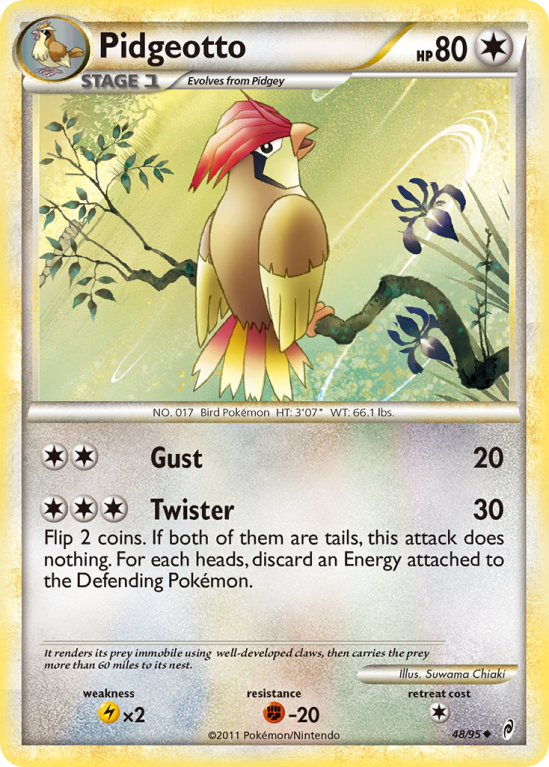 Pidgeotto 48/106 HeartGold & SoulSilver Call of Legends