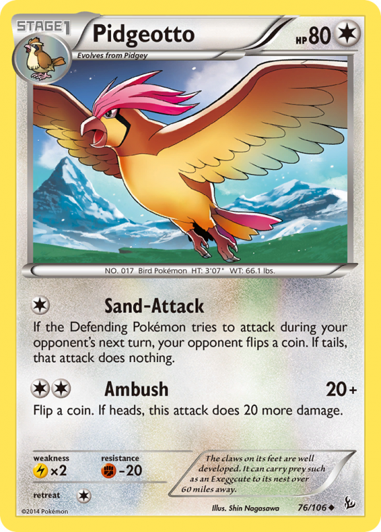 Pidgeotto 76/106 XY Flashfire