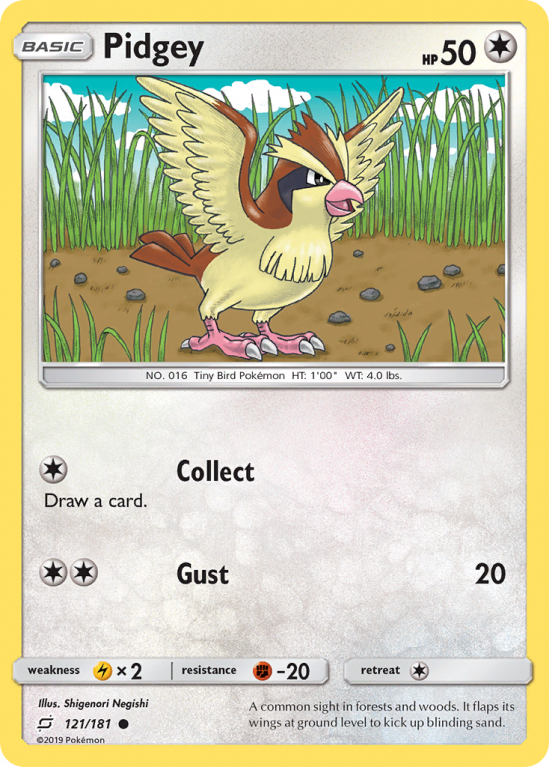 Pidgey 121/181 Sun & Moon Team Up