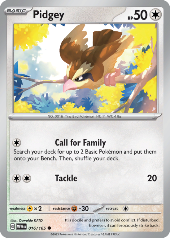 Pidgey 16/165 Scarlet & Violet 151