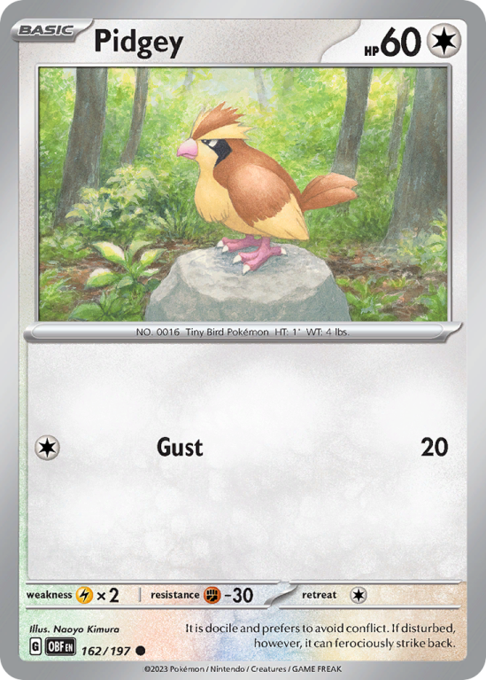 Pidgey 162/197 Scarlet & Violet Obsidian Flames