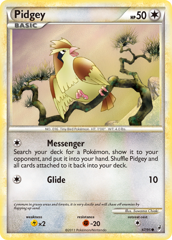 Pidgey 67/106 HeartGold & SoulSilver Call of Legends