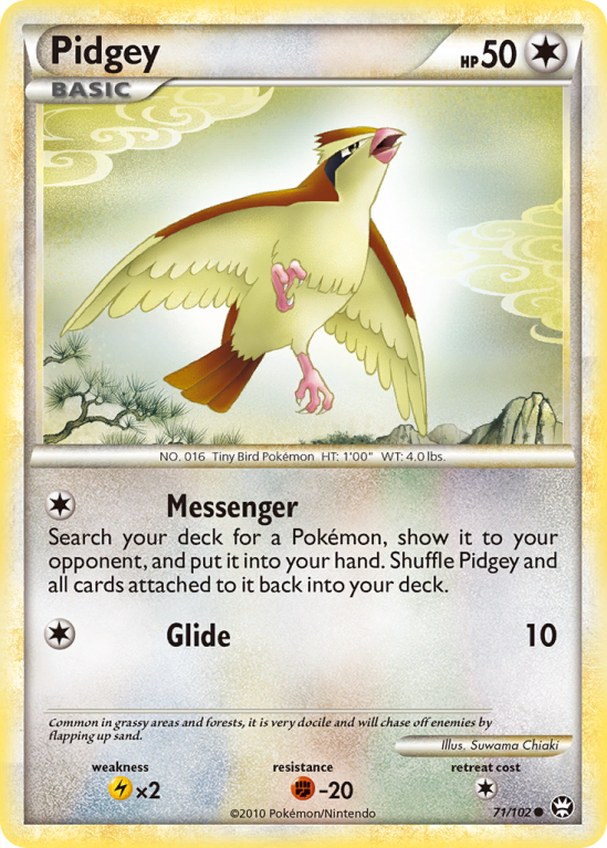 Pidgey 71/102 HeartGold & SoulSilver HS—Triumphant