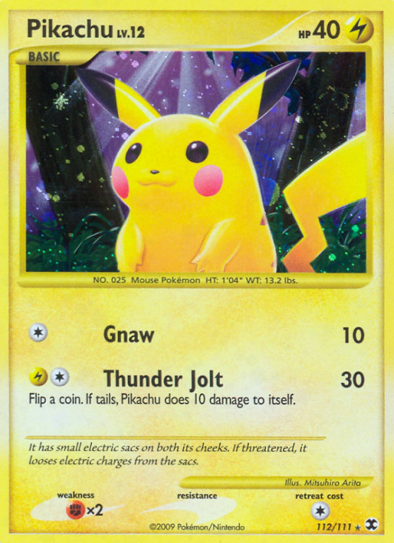 Pikachu 112/111 Platinum Rising Rivals