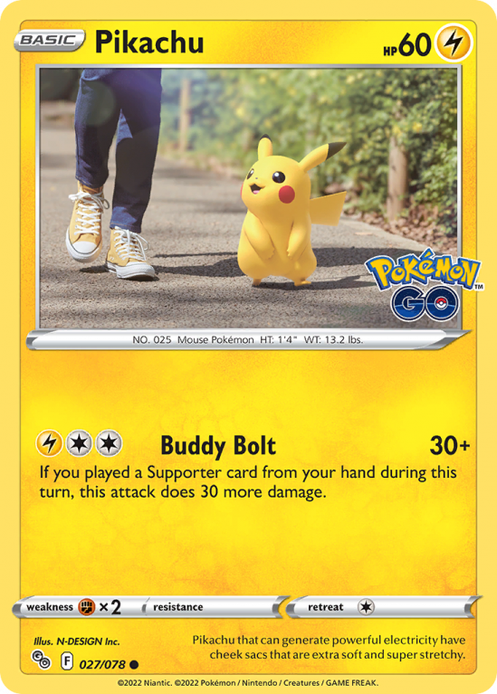 Pikachu 27/78 Sword & Shield Pokémon GO