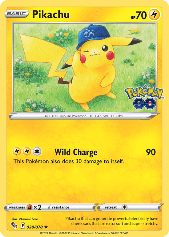 Pikachu 28/78 Sword & Shield Pokémon GO